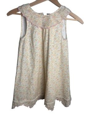 Minnow Floral Scalloped Dress – Soft Pastel Print NWOT 7/8